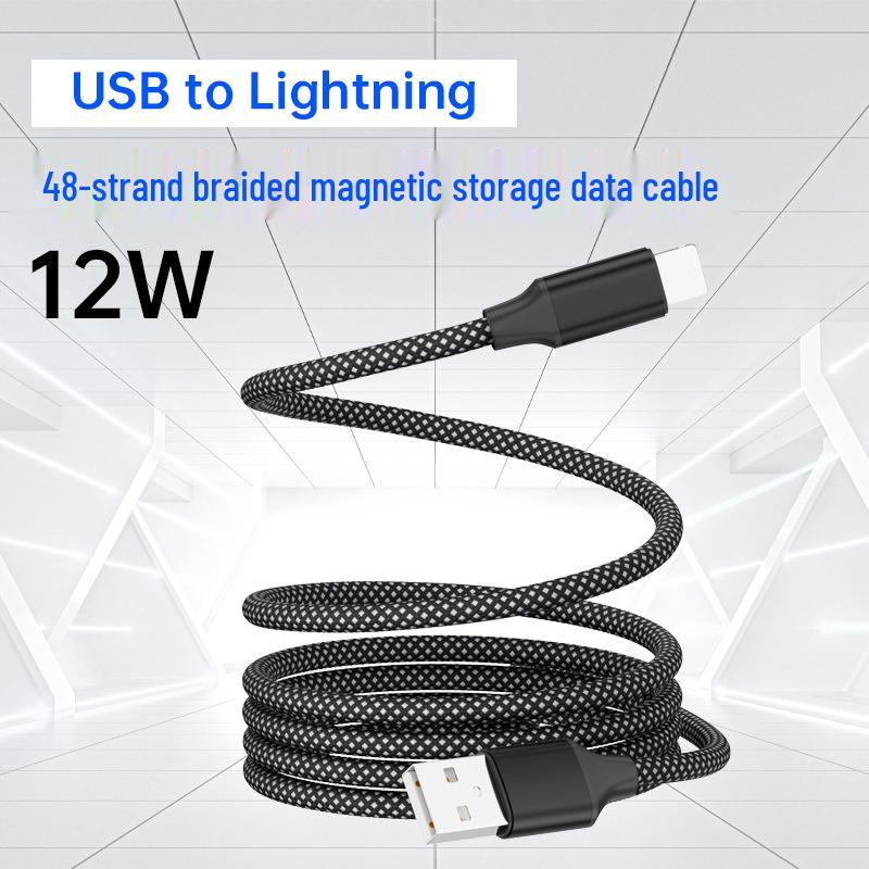 Dual-Color Braided Magnetic Cable for Apple & Huawei Type-C, 100W Charging, Aluminum Alloy