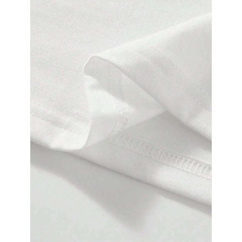 European Size Childrens Round-neck Short-sleeved T-shirt with Purple Bowknot and Floral Pattern Print