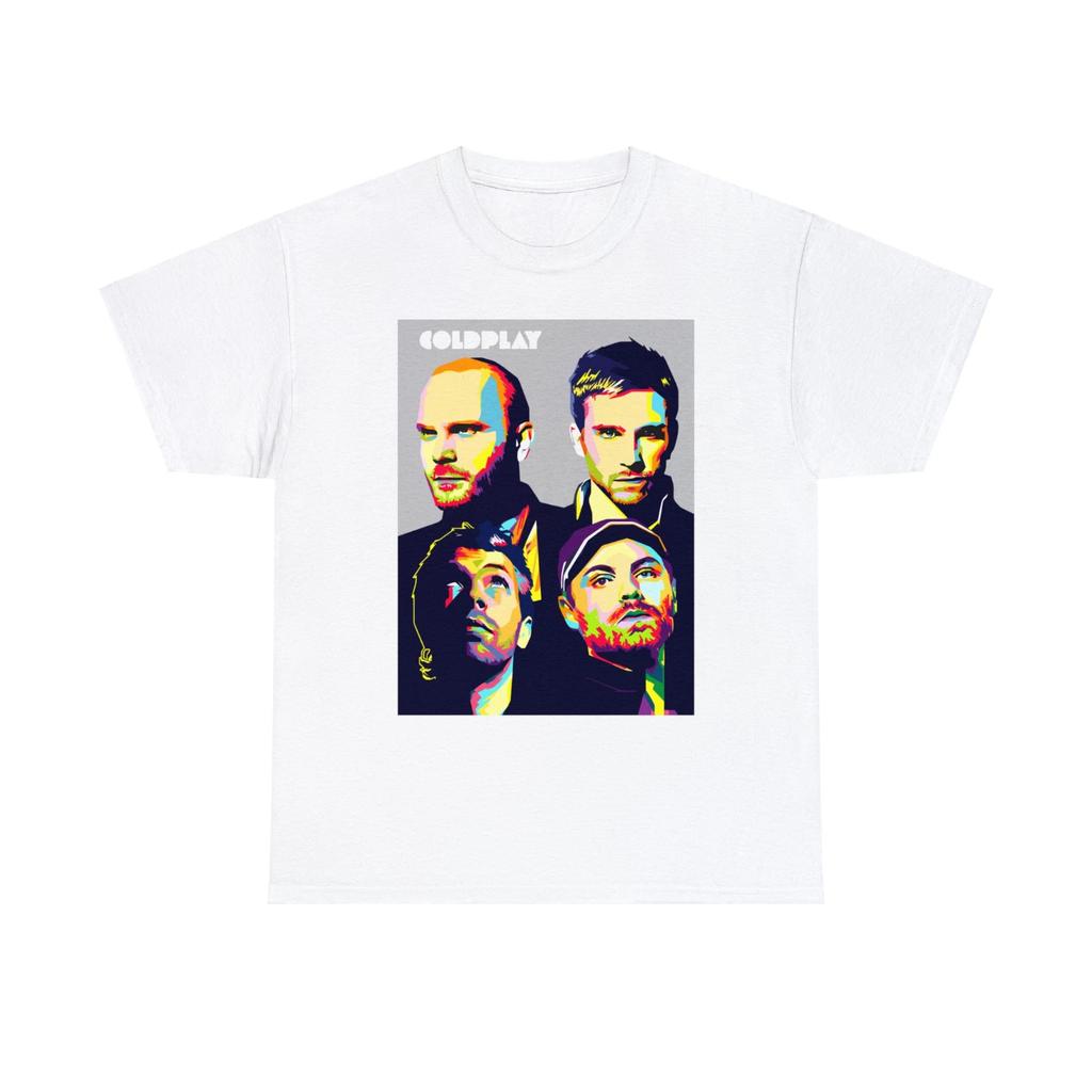 Coldplay Band Tour Grafik Vintage Pop Rock Unisex T-Shirt Unisex Baumwolle Kurzarm Yk Oversized Mode T-Shirt Beliebtes Oberteil