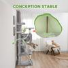 138cm Cat Tree, Multi-Level Cat Tower with Scratching Posts and Pad, Bed, Condos, Platforms, Toy Balls, Light Grey
