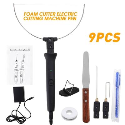 Coupeur de Mousse 3-en-1 Coupeur à Fil Chaud avec Voyant Lumineux Machine de Coupe Électrique Outils Stylo Coupeur de Mousse Coupeur de Polystyrène