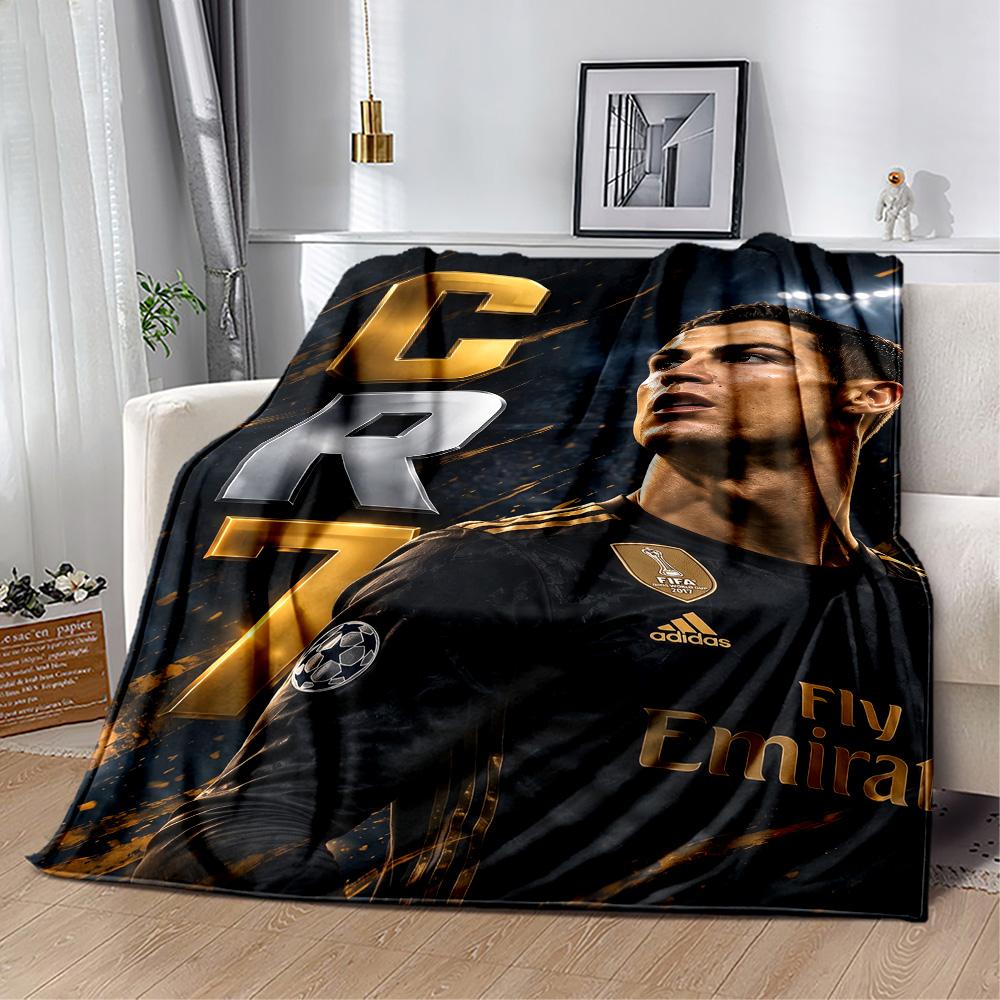 Ronaldo's Real Madrid Legend Blanket Soft Warm Cozy Suitable for Picnics Office Livingroom All-Season Use Stylish Decor Best Holiday Gift for Friends
