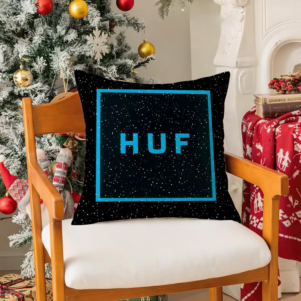 Skateboard Aesthetic Design HHUF Pillow Case Silky Short Plush With Invisible Zipper Dustproof Sofa Cushion Cover