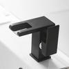Luxury LED Black Basin Faucet Tall And Short Tap Bathroom Single Handle Cold and Hot Water Flow Produces Electricity