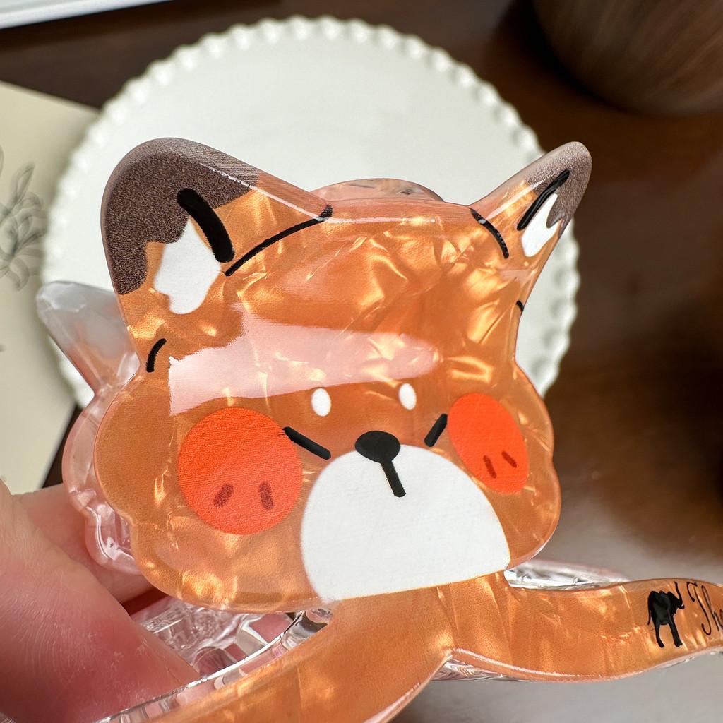Adorable Large Bear Hair Claw Clip Stylish Acrylic Animal Hair Accessory For Women