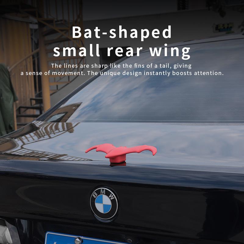 Batmobile Cross 3D Car Sticker: Decorative, No-Punch Tail Wing Modification.