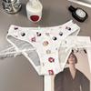 Cartoon Print Pattern Panties Low Waist Sexy Leg Rope Slimming Triangle Women’s Panties