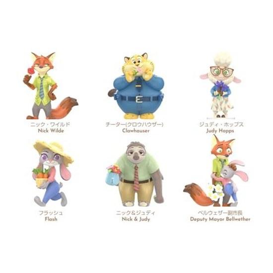TOP TOY Disney Zootopia Judy Nick Flower Words Series Assortment Box 6 Pieces Gachapon Blind Figure Sofubi PVC Premium Birthday Present Christmas Gift