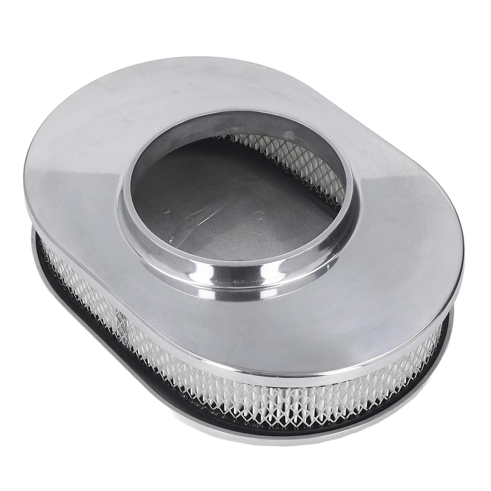 

12-дюймовий повітроочисник в зборі з алюмінієвого сплаву, овальний, замінює Chevy Hot Rod