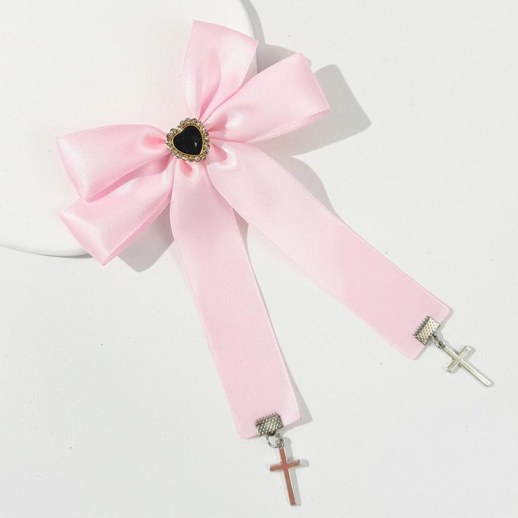 Bowknot Hair Clip Cross Pendant Hair Pin Subculture Hair Barrettes NonSlip Teens Girl Cool Hair Decors Ponytail Holder