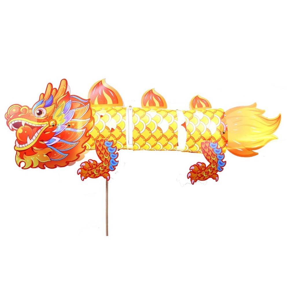 

Ручной детский фонарь Лун из ПВХ, ручной работы, фонарь-дракон, аксессуары для ханьфу красный