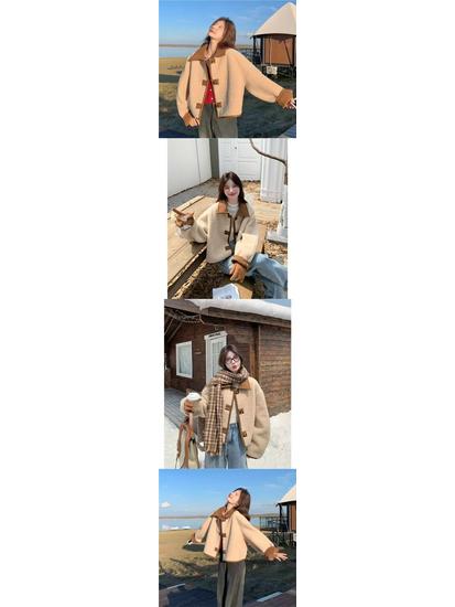 Women's Autumn 2025 Short Shearling Suede Coat - New Style for Early Winter