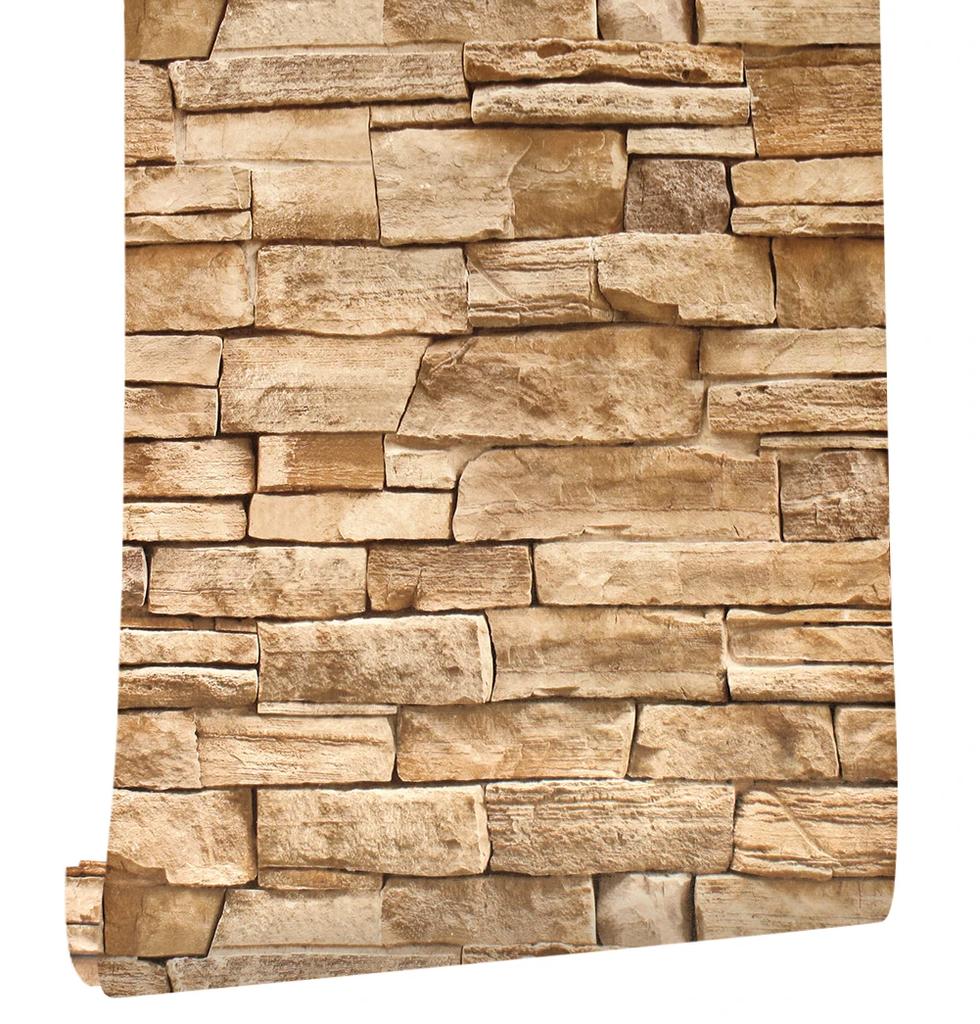 Stone Peel and Stick Wallpaper Decoration Stone Wallpaper Self-Adhesive Wall Paper for Home Decor TV Wall Easy To Peel Stick