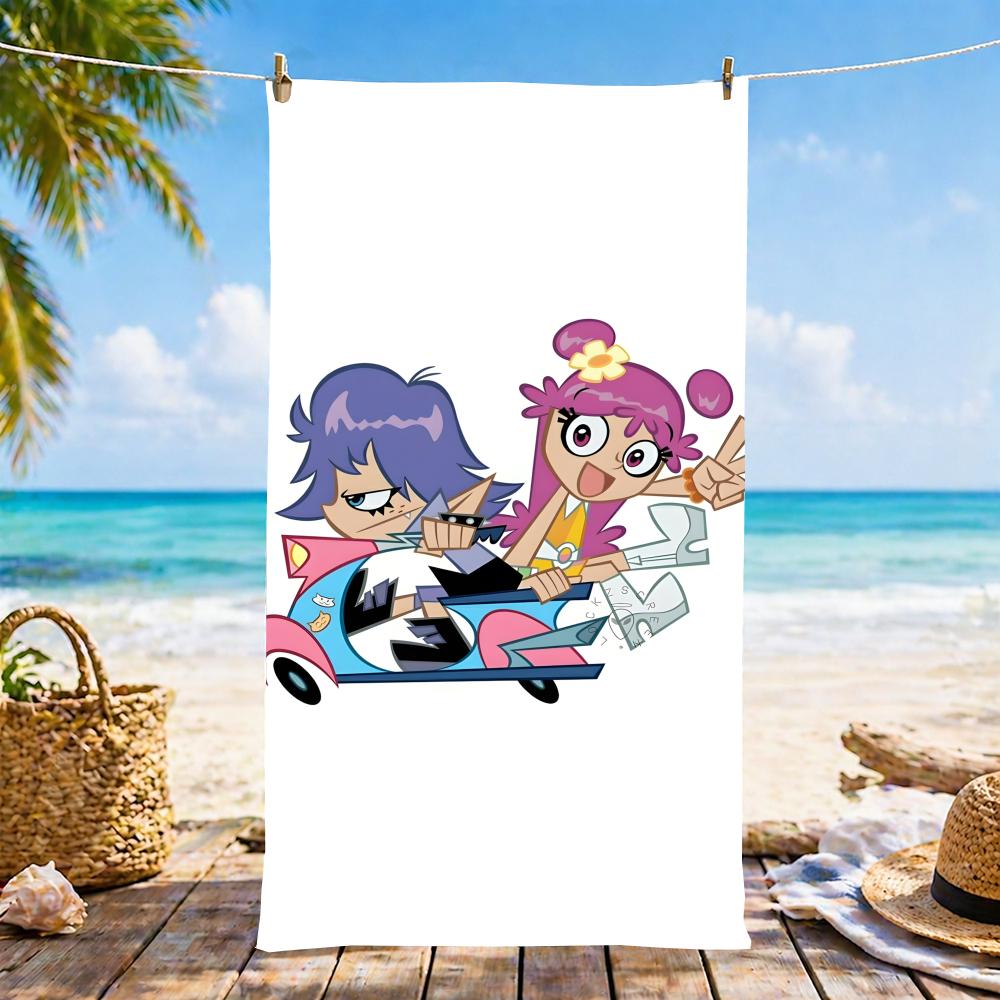 H-Hi Hi Puffy Amiyumi-S Serviette Microfibre Serviette de Plage, Séchage Rapide, Sans Sable, Fibre Ultra-Fine, Super Douce. 60x35CM