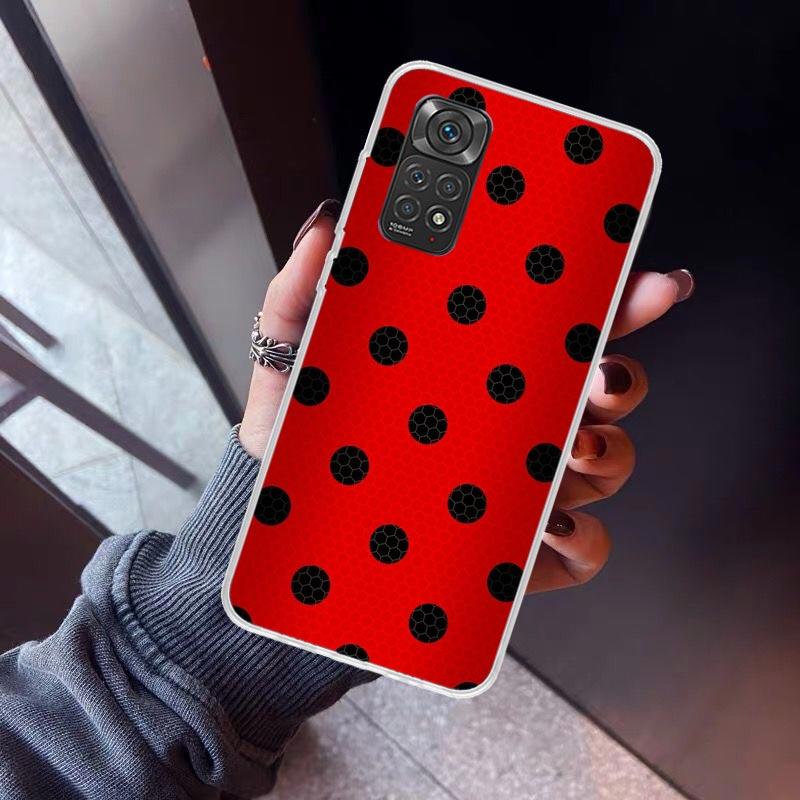 Insect Seven-Star Ladybug Phone Case For Xiaomi Redmi Note 10 11 12 13 14 15 Pro Plus 11S 12S 14S 11T 11E 10S Soft TPU Back Cove