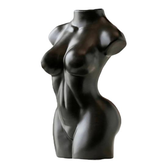Yousheng Vase Ornament, Women Figure Shape Vase for Flower Arrangement Decoration, Bedroom Living Room Balcony Garden Windowsill Home