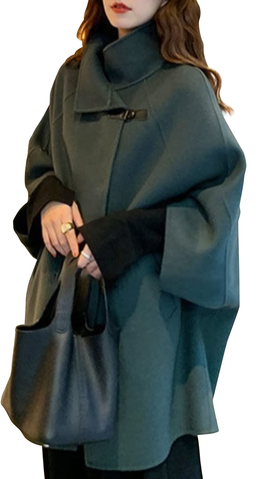 

Пальто из искусственной шерсти Poncho Turtle GRL [Neiman Bai] Осень/Зима Женское S-XL 2A-N07