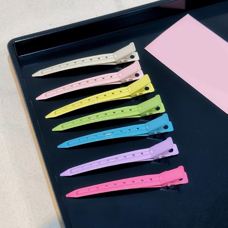 Pack Of 8 No Trace Hair Clip For Women Hair Styling Professional Salon Use Bright Color