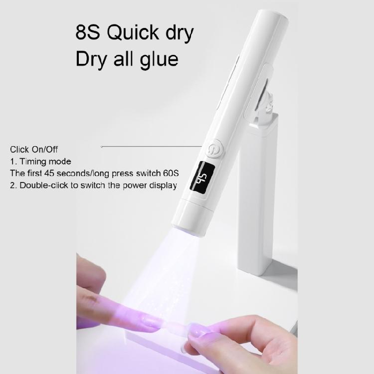 Handheld UVS Light for Gel Nails,LED Nail Lamp,Portable Mini Nail Dryer with Stand & LCD Screen,Nail Lamp for Fast Curing