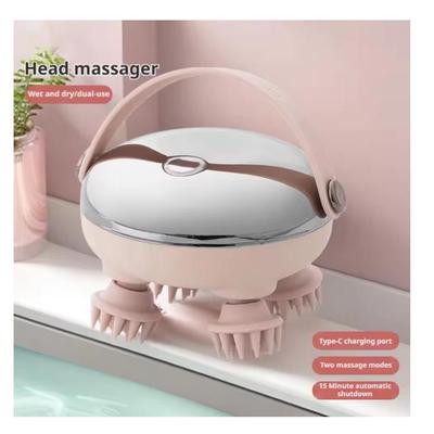 2026 Electric Scalp Head Massager Rechargeable Waterproof Handheld Head Massager with 4 Massage Claws Professional Relax Head