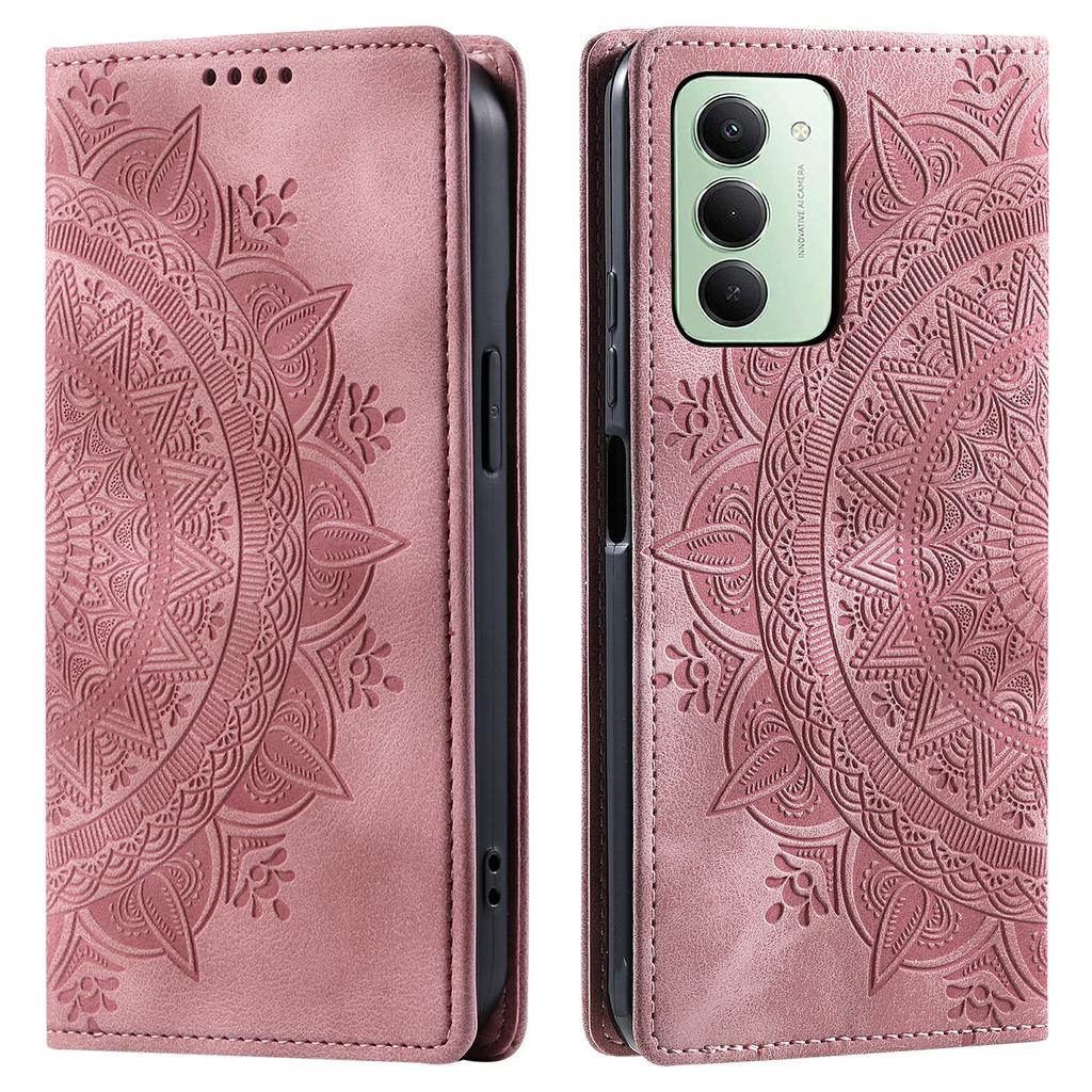 Pro Xiaomi Redmi 15 5G (EU) (171 mm)/4G (EU) (171 mm) Pouzdro Magnetické Zavírání Kožený Kryt na Telefon Vytištěný Vzor