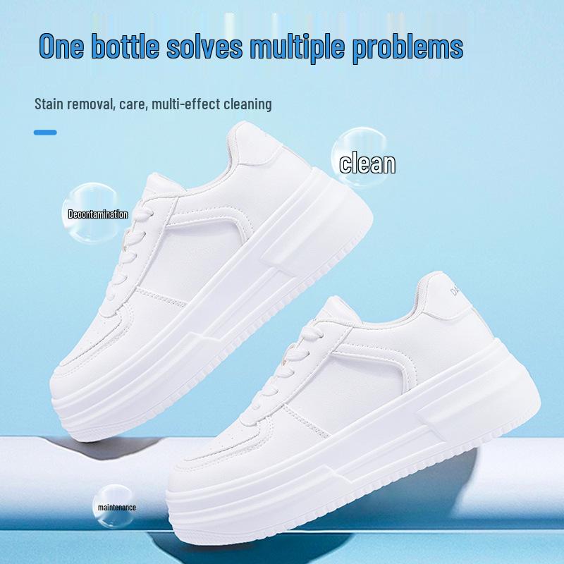 White Shoe Cleaner Spray & Wipes: Waterless Stain Remover for Whitening and Yellowing Removal on Sneakers