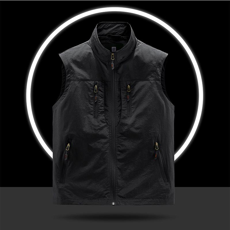 Multi-pocket Tooling Vest Men's Spring and Autumn Thin Outdoor Vest Vest Jacket