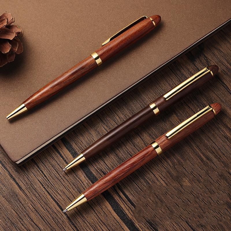 Business office calligraphy wooden signature pen, smooth writing, office and school stationery supplies Ballpoint Pens
