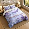 Butterfly Theme Personalized 3Pcs Bedding Set Custom Text & Name 1 Sheet 2 Pillowcases Household Bedding 1pc
