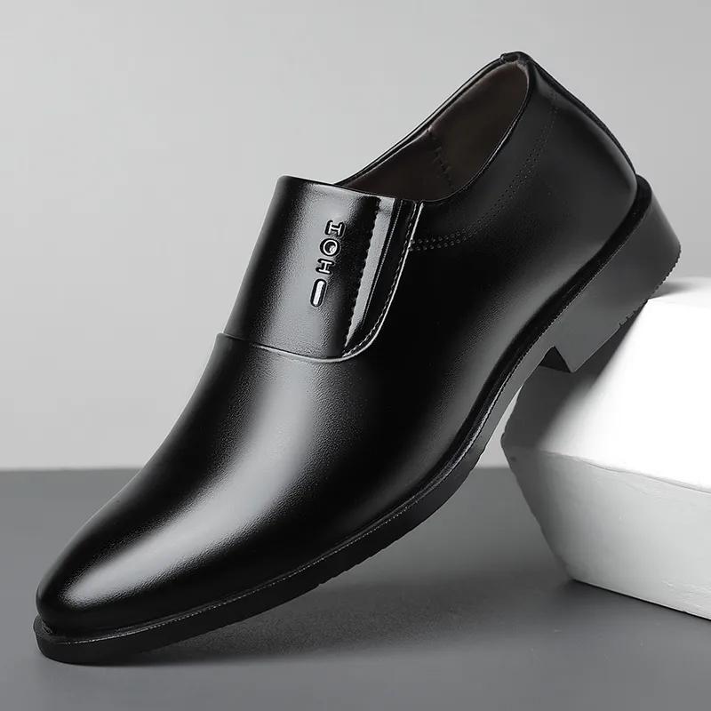 Fashion Four Seasons Mens Leather Shoes Business Daily Outdoor Formal Party Adult Elegant Loafers New Hot Brand Soft Sole Casual  Shoes
