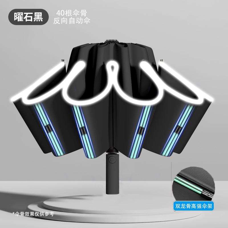 11 bone enlarged reverse automatic umbrella folding advanced sense women sun protection UV protection weather and rain dual-purpose parasol