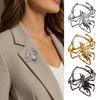 Spider Shape Pin Rhinestone Brooch for Men Women, Alloy Lapel Anti-rust Pin, Sweater Cardigan Coat Clothing Accessories, Halloween Costume Jewelry