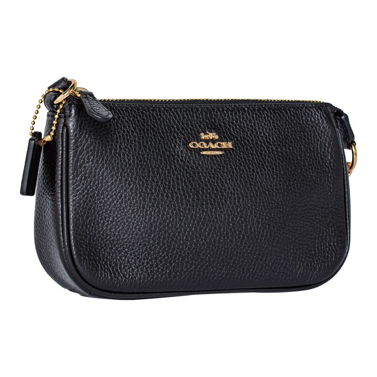Coach Nolita 19 Zipper Closure Leather Mahjong Bag Women Handbags Black C1985-IMBLK Basic Set (Bag+Dust Bag)