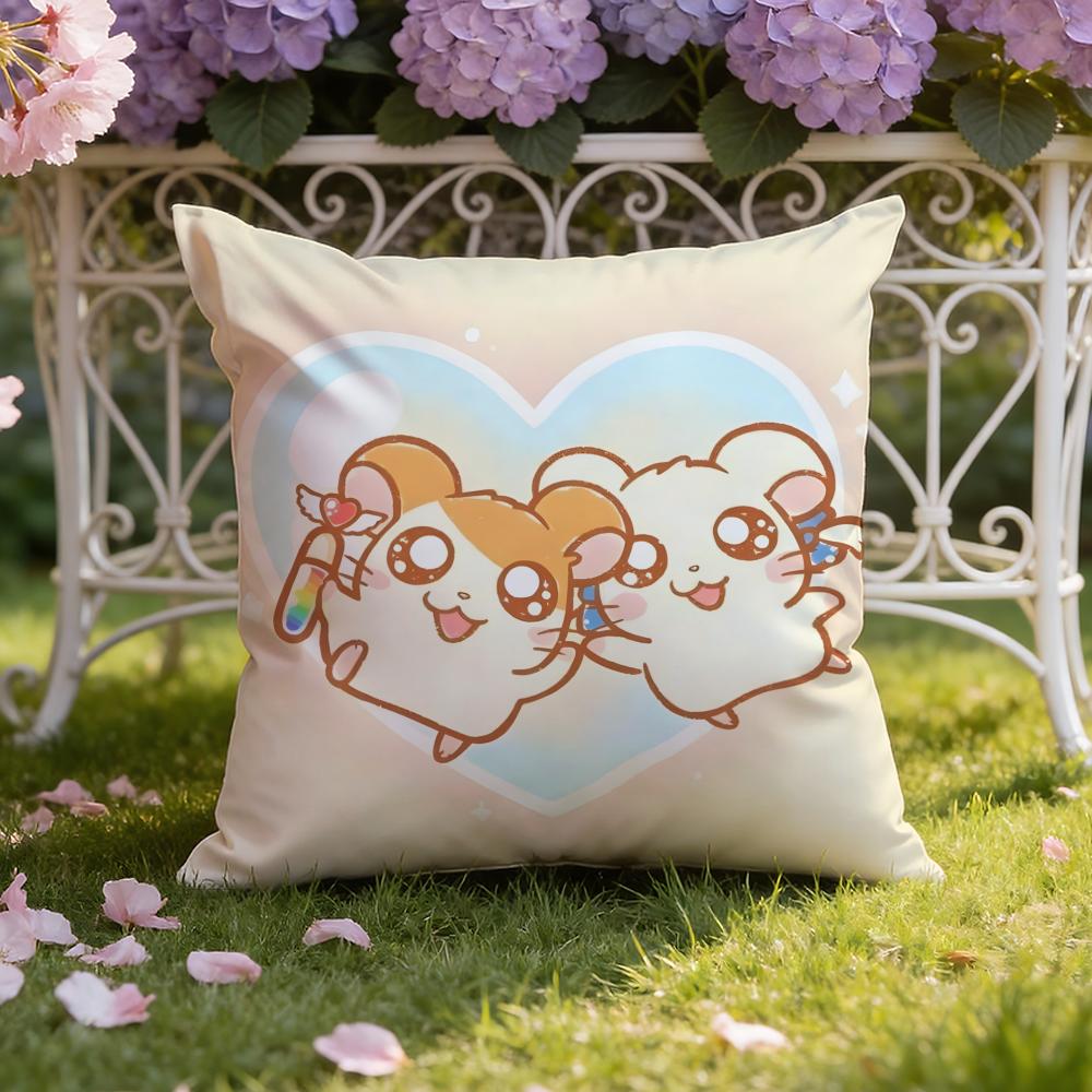 Süßer H-Hamtaro Kissenbezug Home & Auto Doppelszenen Kissenbezug: Wendbar für höchsten Tragekomfort