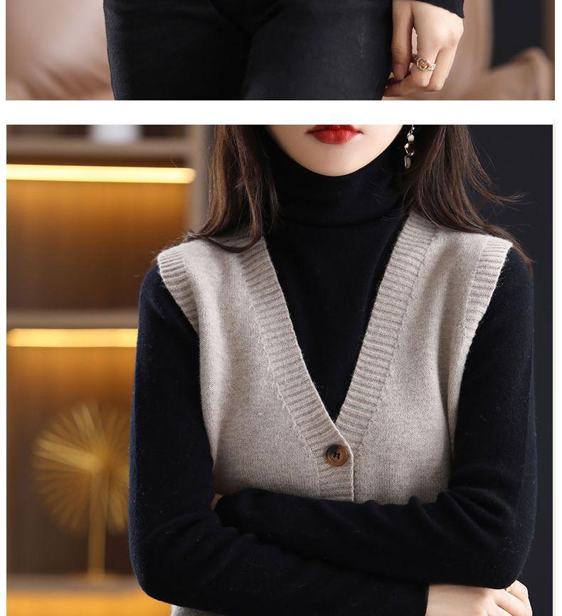 2023 Fashionable Versatile Knit Sleeveless Cardigan Vest for Women - Autumn/Winter Sweater