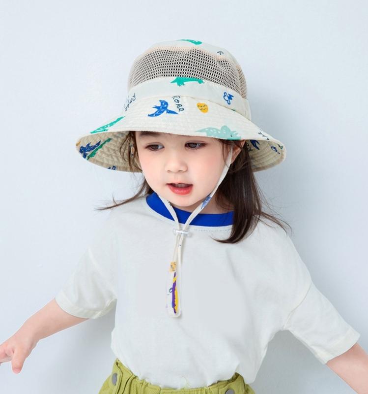 Chapeau Bob Queue de Cheval Élégant Respirant Chapeau de Pêcheur pour Enfants Joli Chapeau de Forme pour Plage Camping