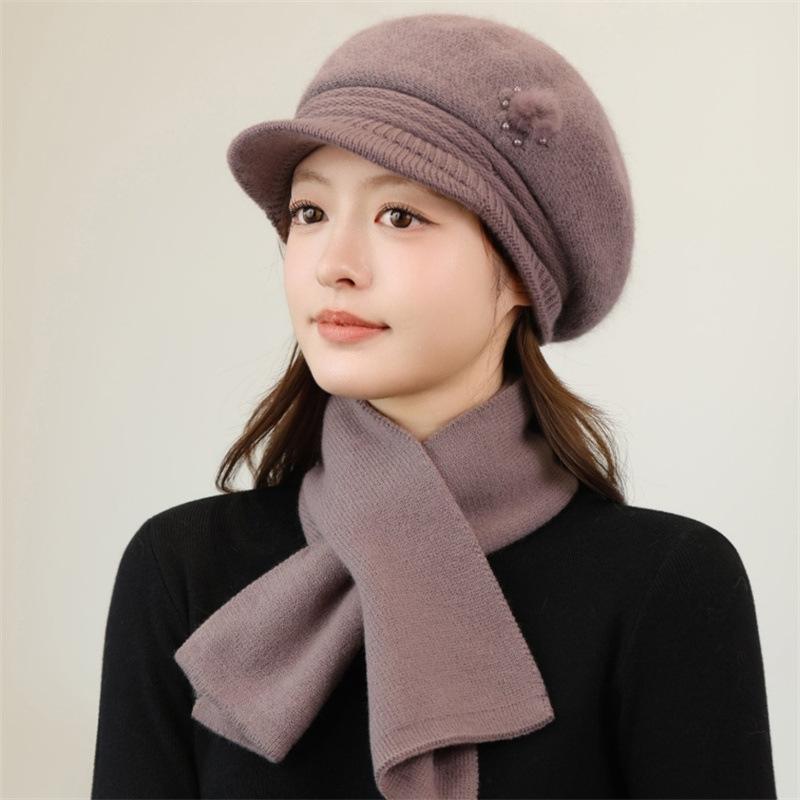 Ladies in the elderly grandma warm fleece thickened middle-aged and elderly mother cold wool hat winter knitted hat
