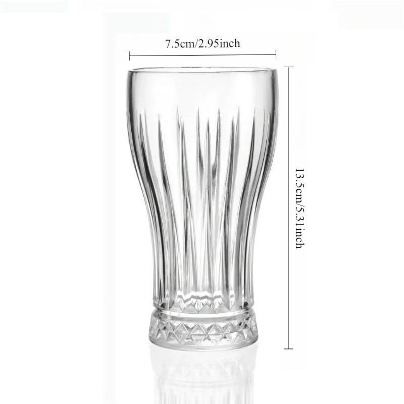 Creative Engraved Beer Glass Home Glass Cups High-Quality Craft Beer Cup Draft Beer Mug Premium Drinking Glass Cocktail Glass 1pcs
