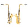 SLADE Tenor Saxophone Bb Brass Body Sax Professional Woodwind Instrument with Saxfone Case Cleaning Set Reed Accessories