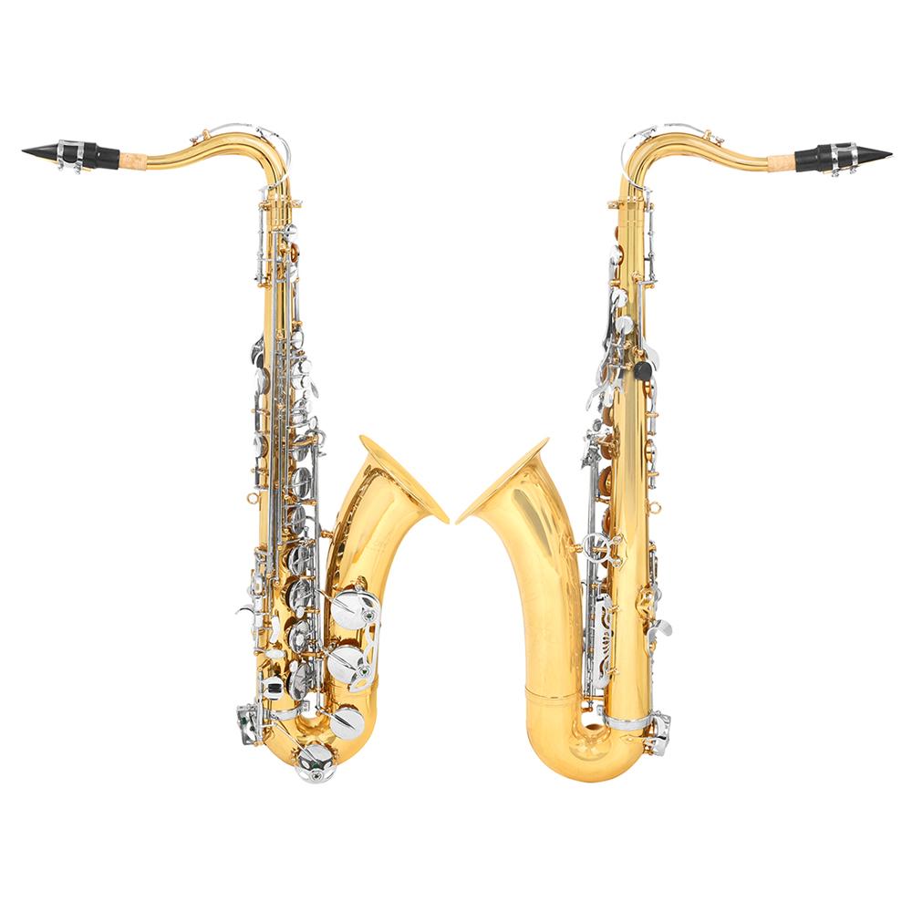 SLADE Tenor Saxophone Bb Brass Body Sax Professional Woodwind Instrument with Saxfone Case Cleaning Set Reed Accessories