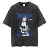 Dandadan Anime Momo Ayase T-shirt Vintage Lavé Esthétique Y2K Streetwear Unisexe Surdimensionné Été Coton Tee Graphique Vêtements