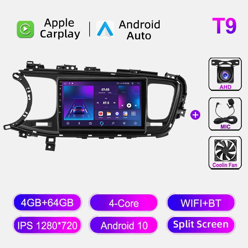 For Kia Optima 3 K5 TF 2010-2015 Car Radio 4G WIFI Multimedia Video Player Navigation GPS Wireless Carplay Android 12 Autoradio