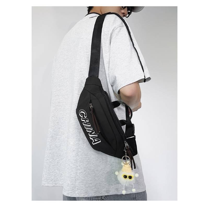 Modern Unisex Nylon Chest Bag Waterproof Minimalist Design For Cycling And Travel