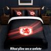 Set Biancheria da Letto Design Middlesbrough FC 1 Copripiumino + 2 Federe Morbido Traspirante Biancheria da Letto per la Casa