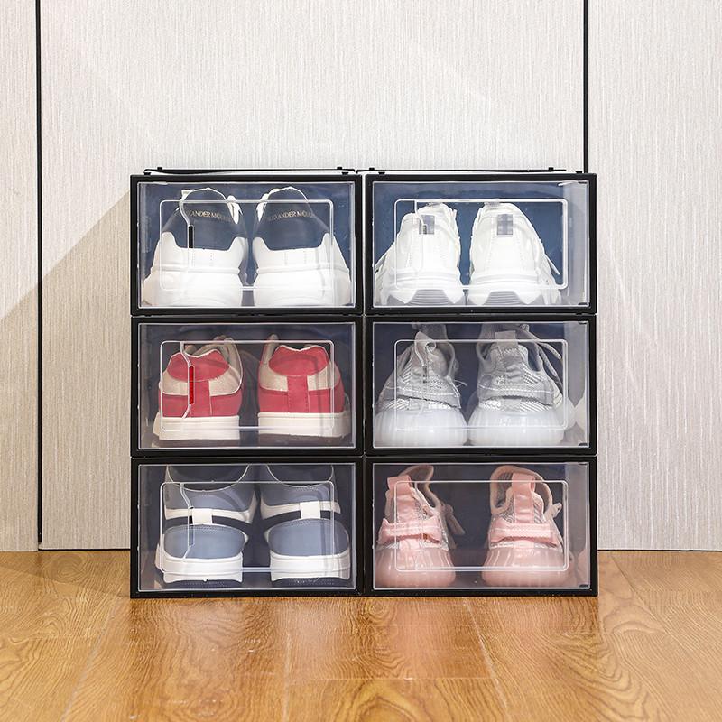 Transparent Dustproof Shoe Storage Box with Moistureproof Shoe Rack for Home