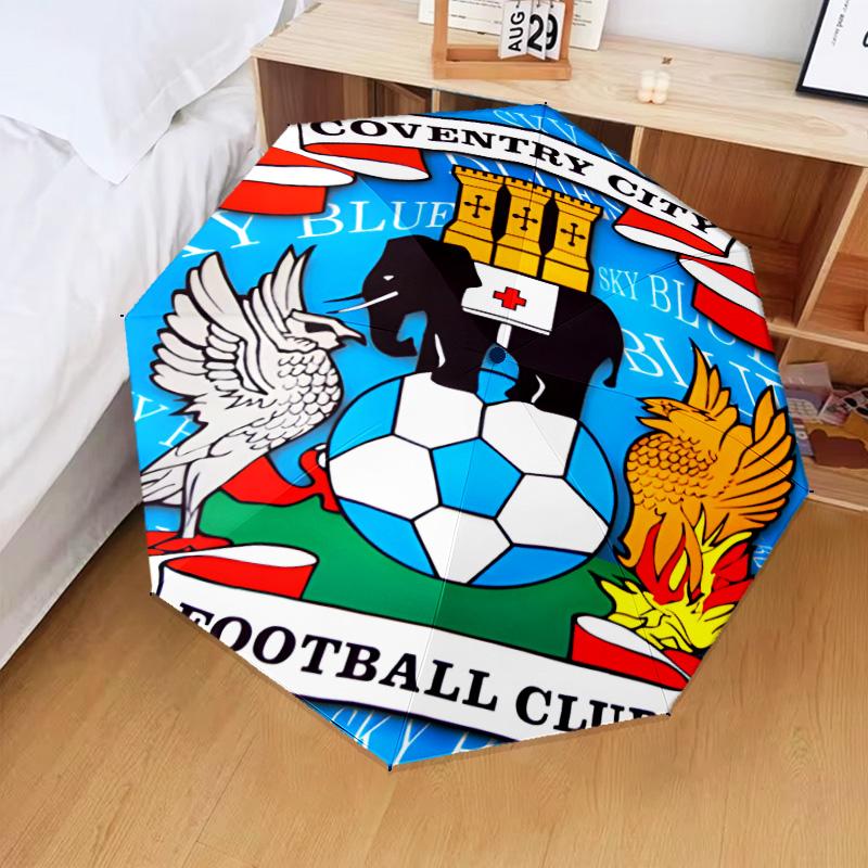 1PC Coventry City F.C Printed Umbrella Folding umbrella, automatic umbrella 8-Frame for Travel, camping Fan gifts Christmas Gifts