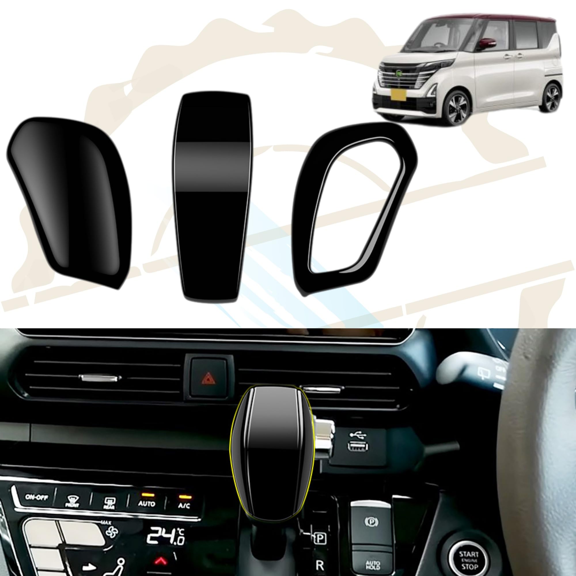 DodoxDIY Applicable New Lukes 40 Series Custom Accessory Parts Console ABS чёрный