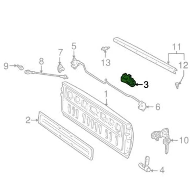 Car Exterior Rear Tailgate Trunk Door Handle 690900C010 69090-0C010 For Toyota Tundra 2000 2001 2002 2003 2004 2005 2006