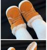 Baby High-Top Yellow Walking Shoes - Thick Plush Cotton, Non-Slip Soft Sole, Warm Boots for Boys (0-1 Year)