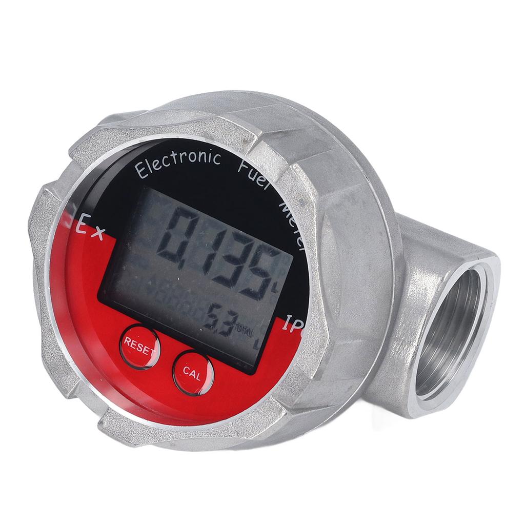 1 Inch Flow Meter LCD Display Digital Turbine Flow Gauge High Accuracy Flowmeter for Diesel